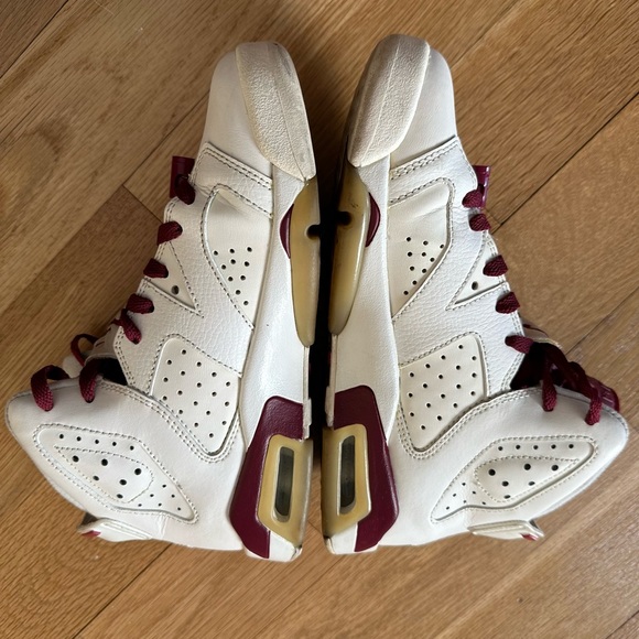Jordan 6 retro white maroon size 5Y/W6.5 - Picture 3 of 7